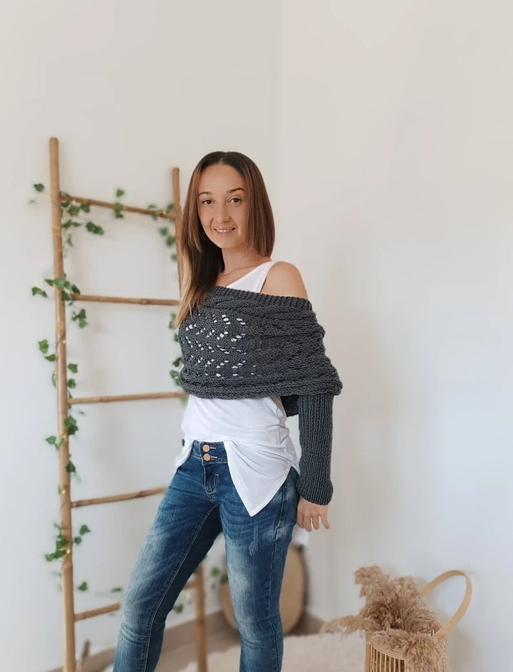 W&W Mode | Schal - eleganter Damen gewebter Überwurf