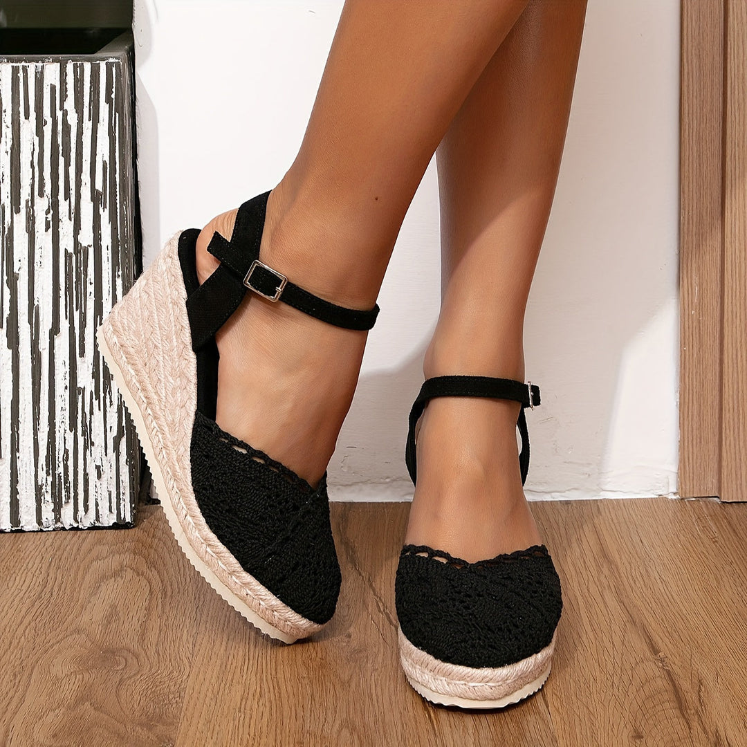 W&W Mode | Damen Espadrille Keilabsatz Sandalen