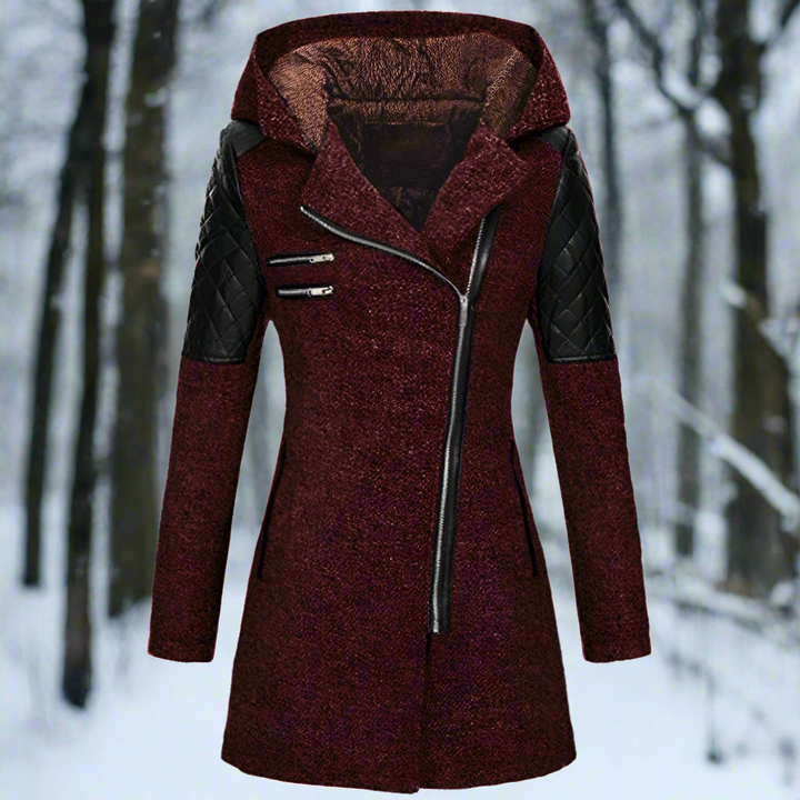 W&W Mode | Winterlicher Woll|Trenchcoat Mit Kapuze