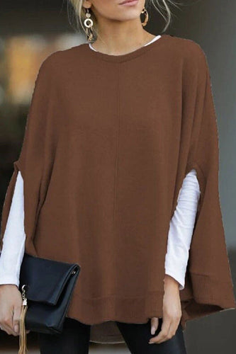 W&W Mode | Rosiedress Rundhals Batwing Ärmel Umhang Top