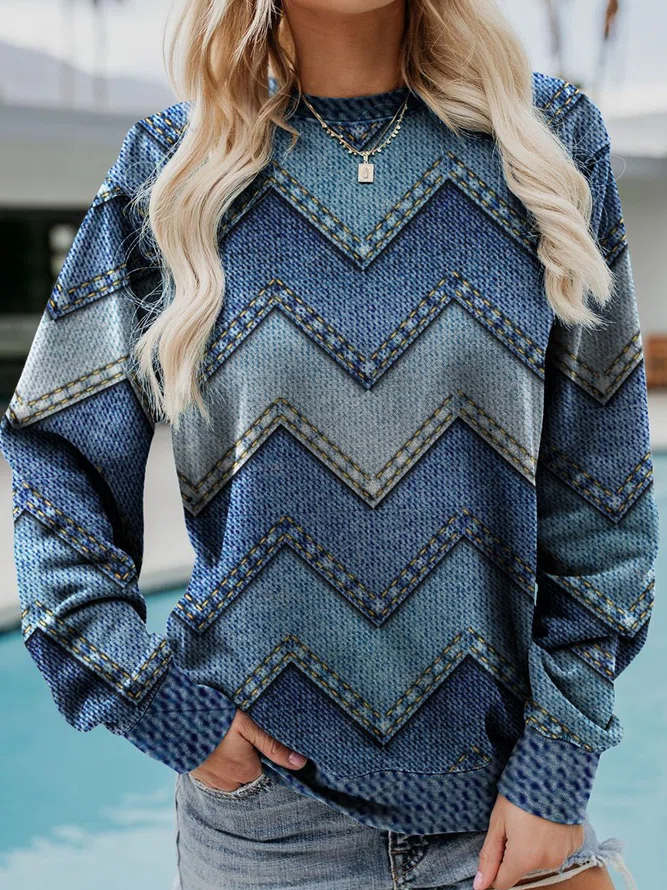 W&W Mode | GEOMETRISCHES KASCHMIR-SWEATSHIRT