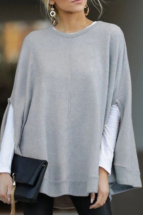 W&W Mode | Rosiedress Rundhals Batwing Ärmel Umhang Top