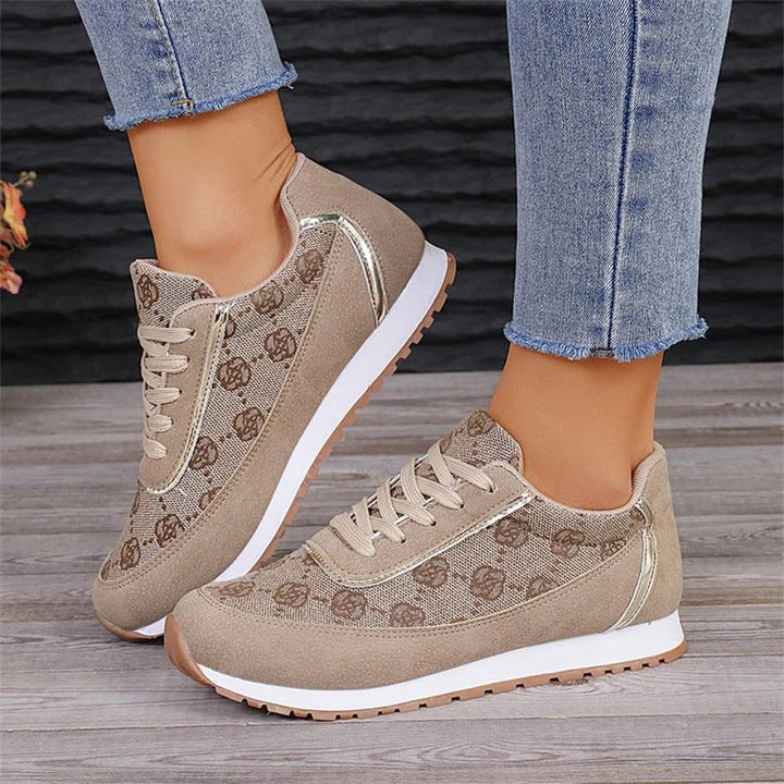 W&W Mode | Bequeme Flache Schuhe mit Blumenduschen