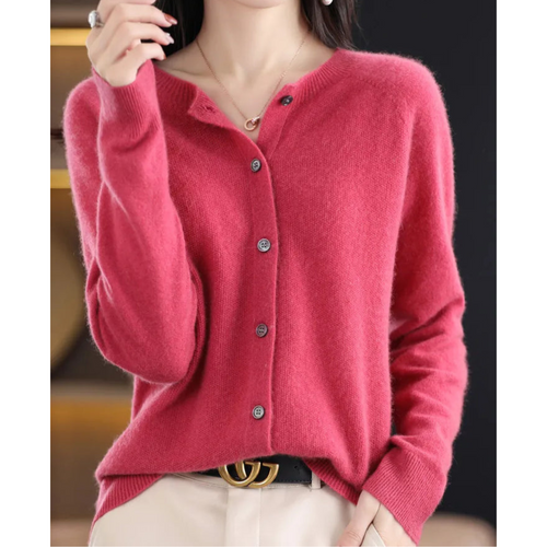 W&W Mode Damen Rundhals Cardigan Pullover