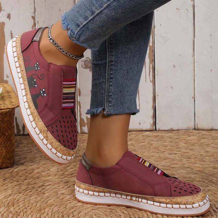 W&W Mode | Lässige Katzenmuster Schuhe