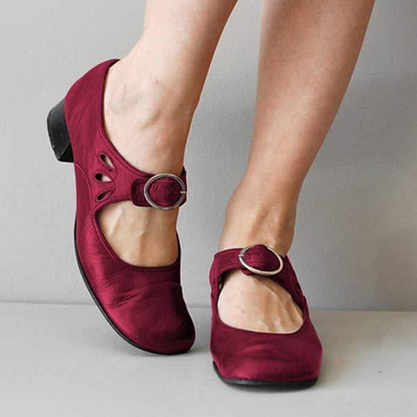 W&W Mode - Vintage Schuhe mit runder Zehenpartie