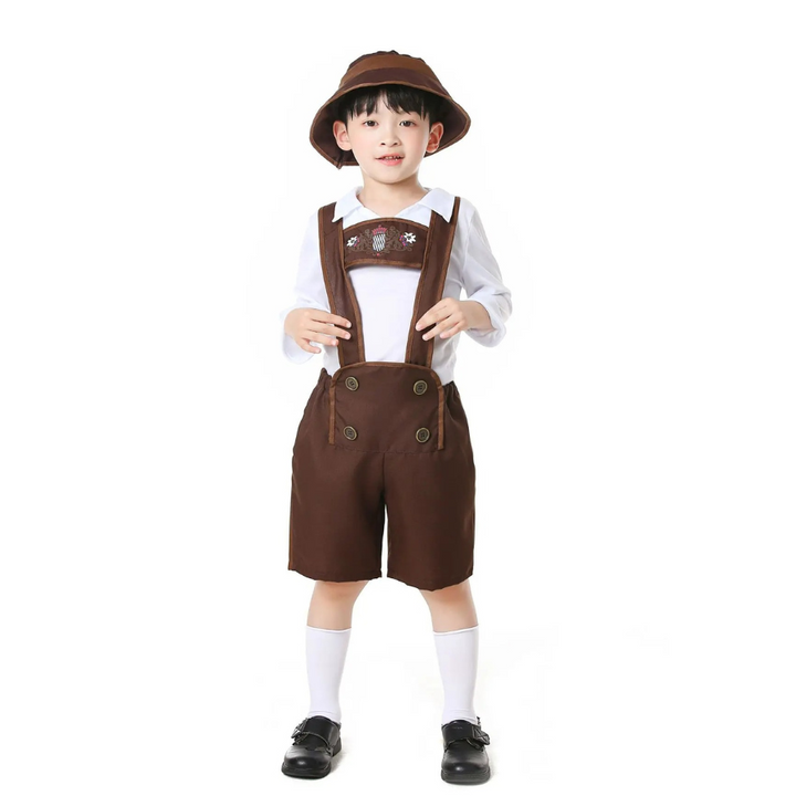 W&W Mode | Lederhosen Duo Satz Für Herren Mit Hemd Bayerische Festbekleidung