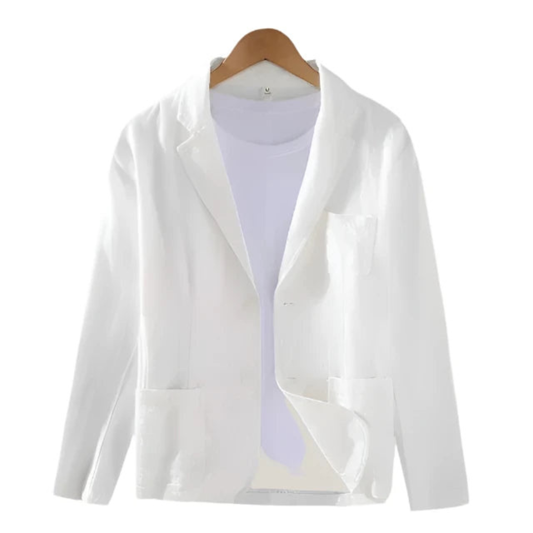 W&W Mode | Herren Eleganter Italienischer Leinenblazer Charmante Jacke Für Männer