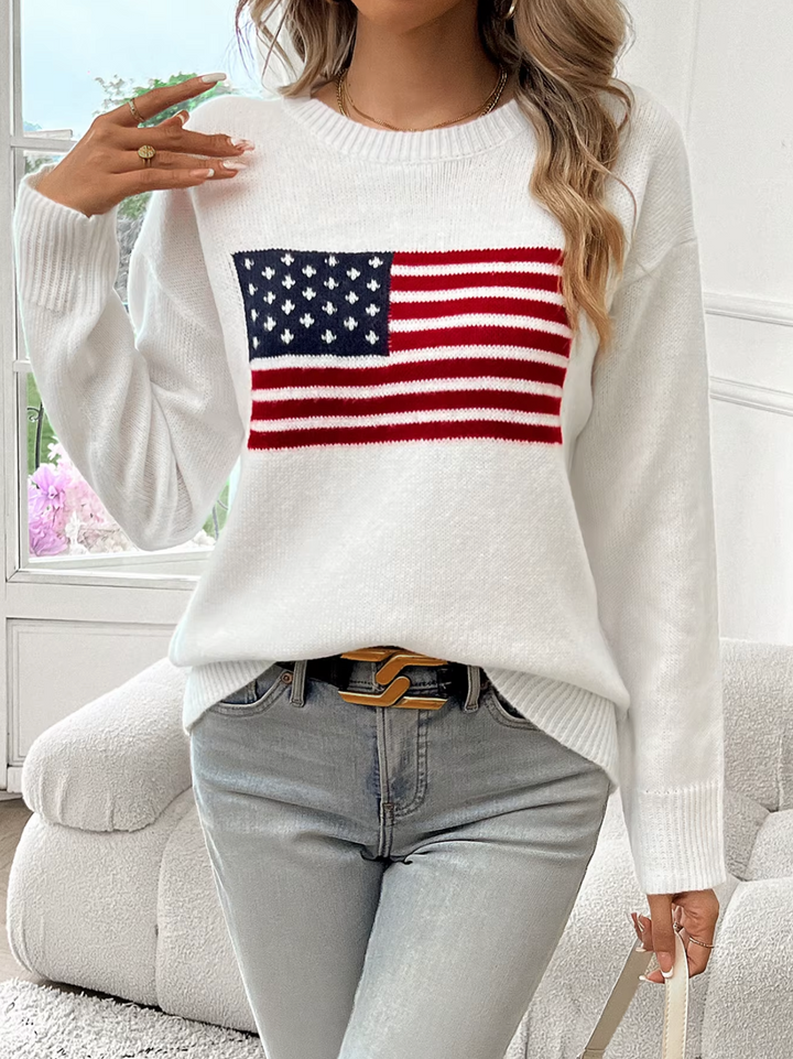 W&W Mode | Baumwollstrickpullover Mit Rundhalsausschnitt