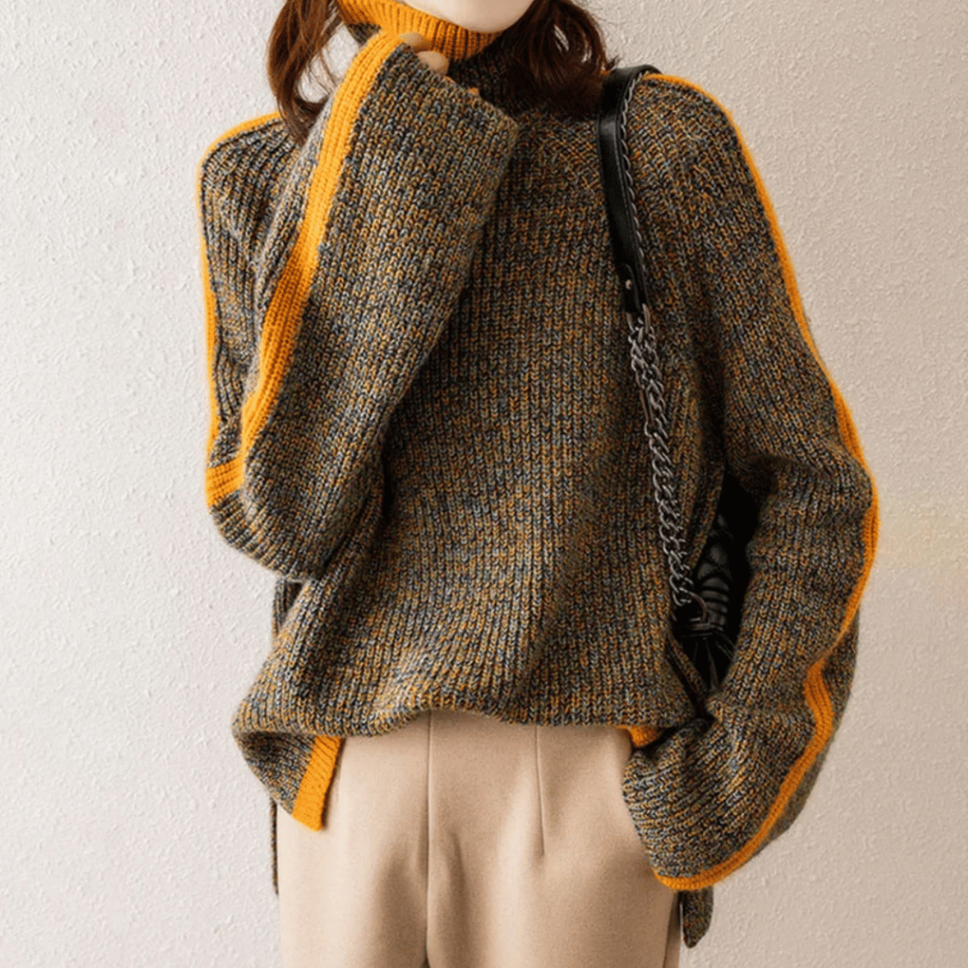 W&W Mode | Ravelyn Melange-Strick-Rollkragenpullover