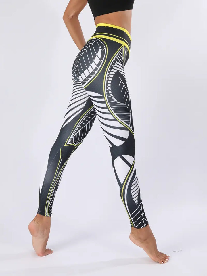 W&W Mode | Schweißabsorbierende, Bedruckte Sportleggings