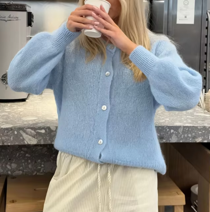 W&W Mode – Gebreid vest met knoopsluiting