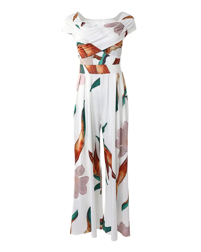 W&W Mode | Elegantes Jumpsuit Kleid mit Blumenmuster