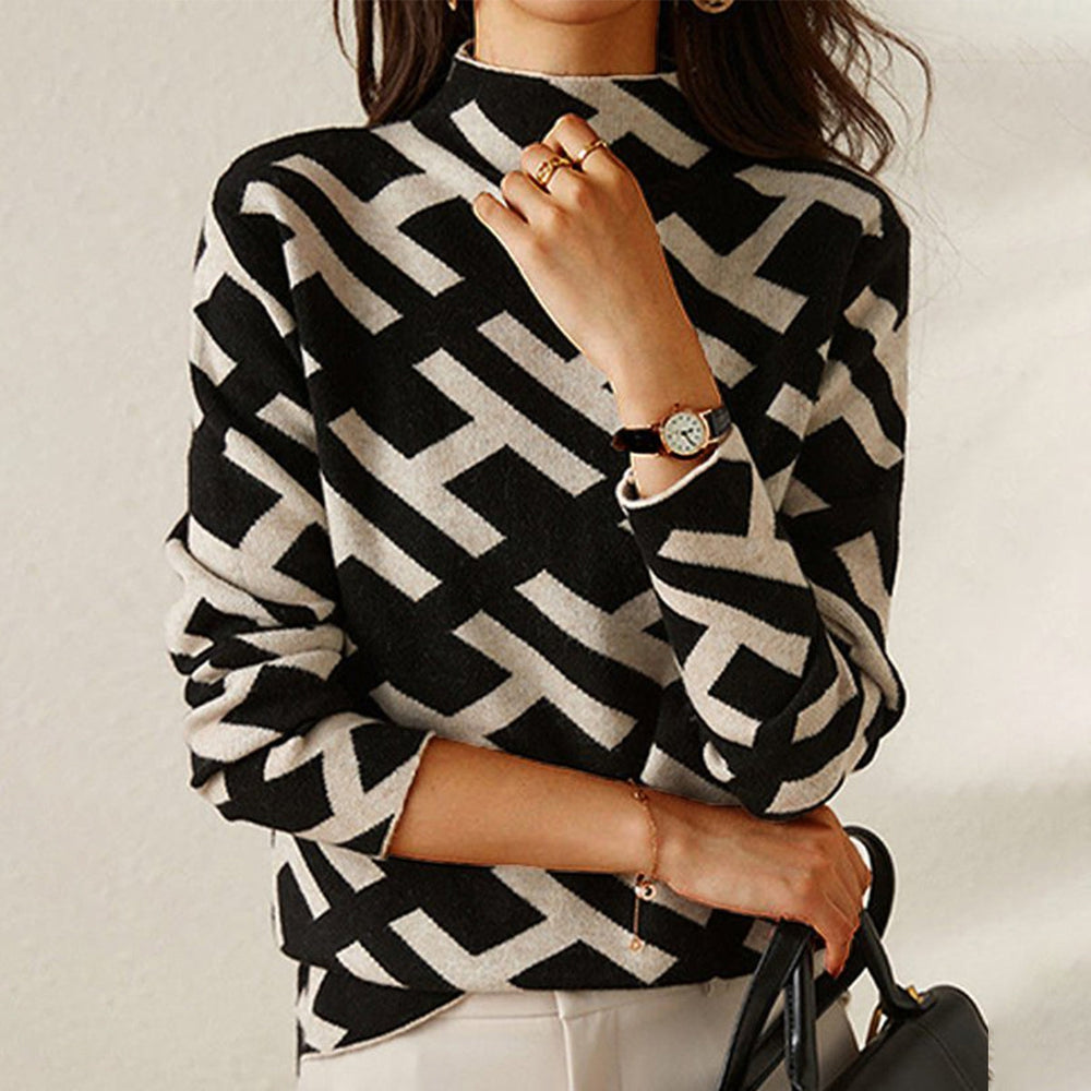 W&W Mode | gemusterter Pullover für Frauen