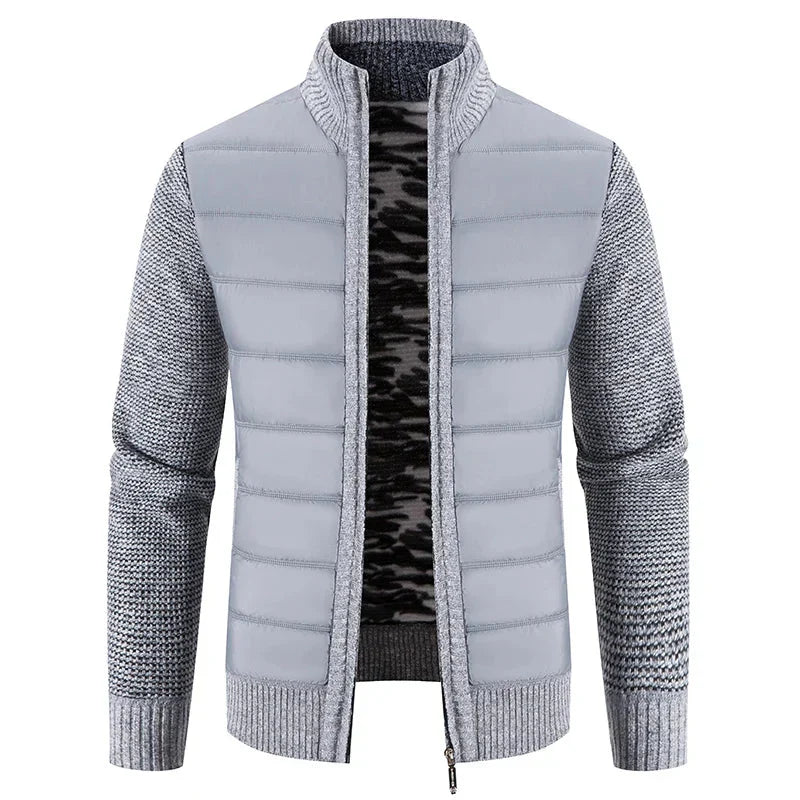 W&W Mode | Hybridjacke Aus Gesteppter Strickware Für Herren
