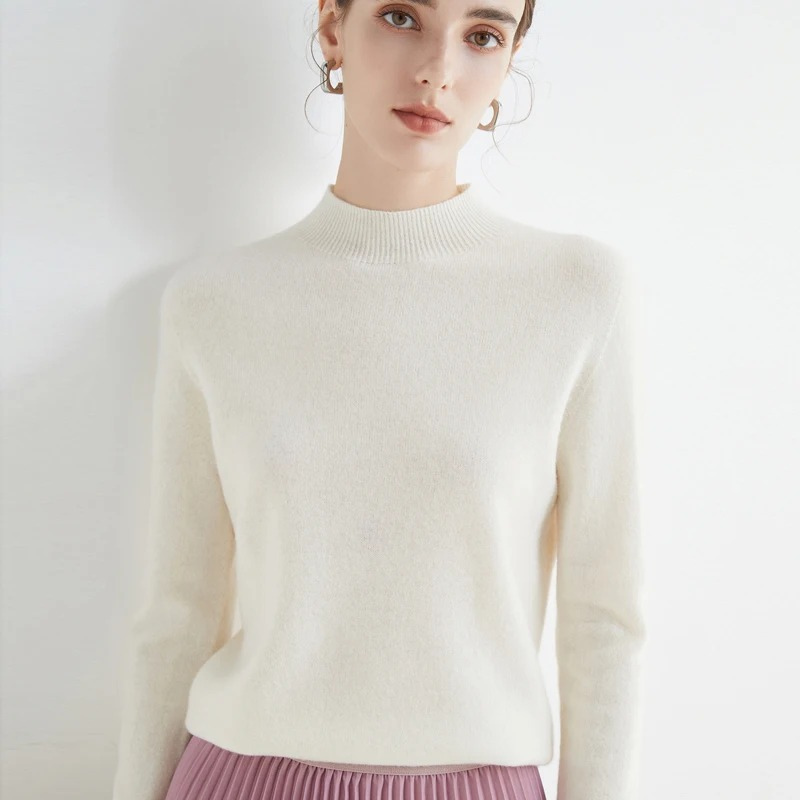 W&W Mode | Cashmere Pullover Damen Rundhals Weicher und Leichter Strickpullover