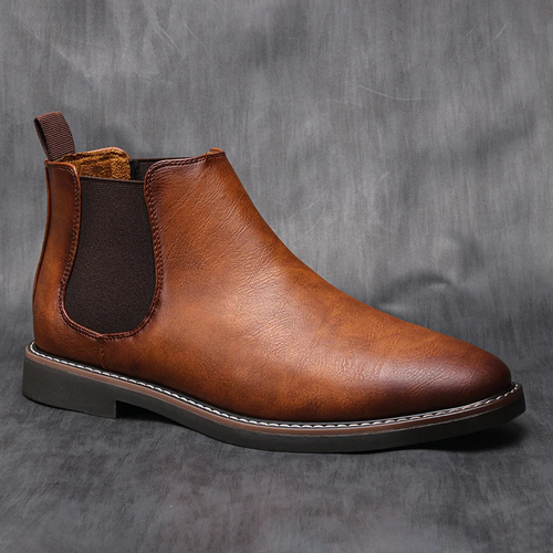 W&W Mode | Klassische Herrenschuhe Stiefel Im Chelsea Stil Aus Leder
