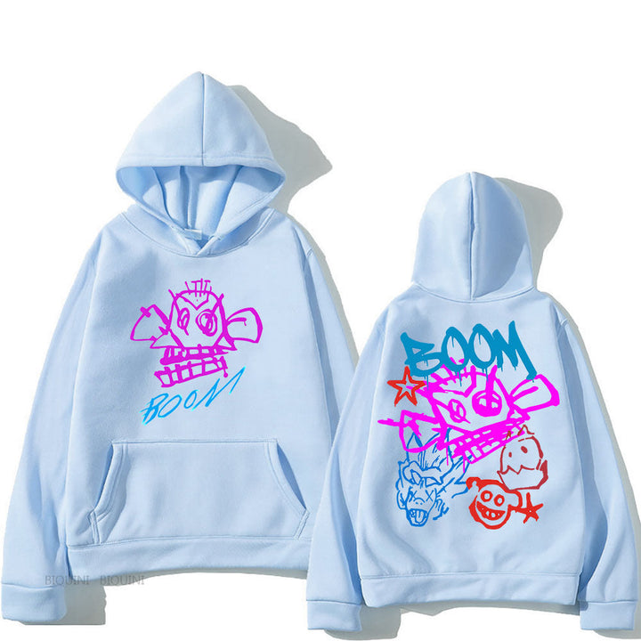 W&W Mode | Arcane Jinx Cartoon Langarm-Hoodie