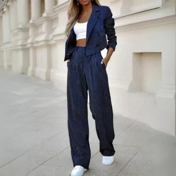 W&W Mode | 2 Teiliges Blazeranzug Und Weite Hose Für Damen