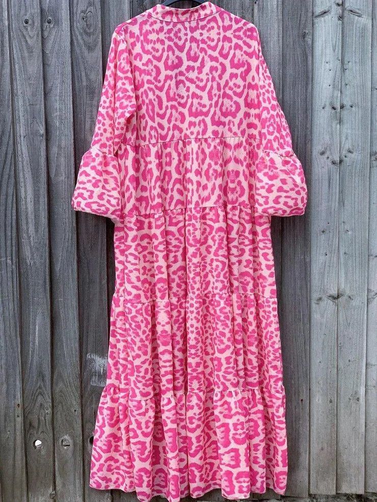 W&W Mode Stilvolles Sommerkleid mit Leopardenmuster