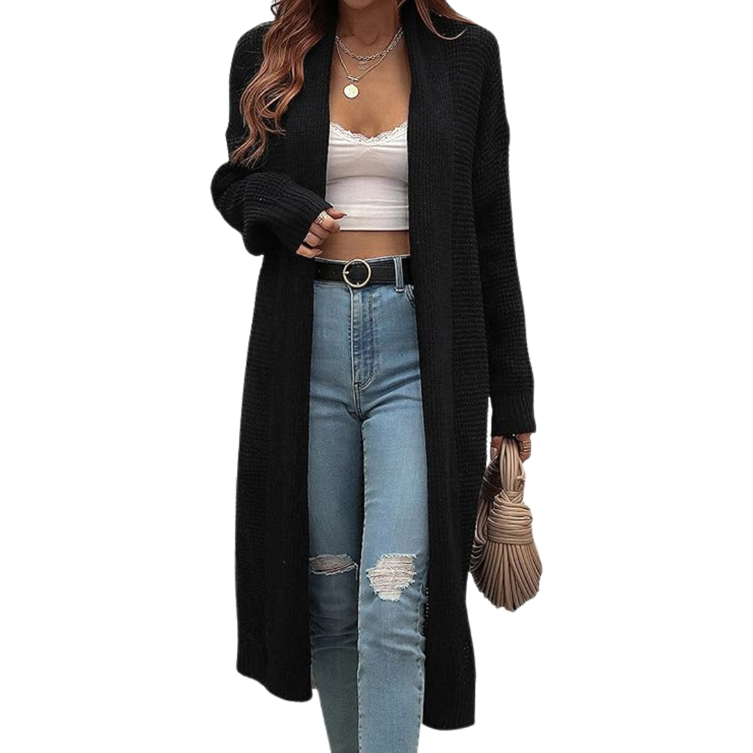 W&W Mode | Langer Offener Strickjacke Für Damen