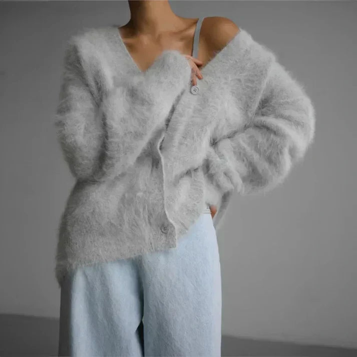 W&W Mode | Luxus Kaschmir Cardigan für Frauen | Couture Gestrickte Weste