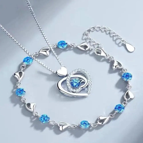 W&W Mode - Elegantes Herz Schmuckset 925 Sterling Silber