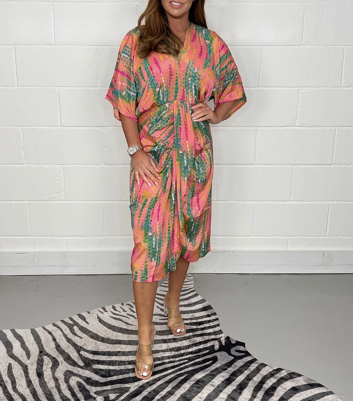 Lachs Kinomo-Kleid