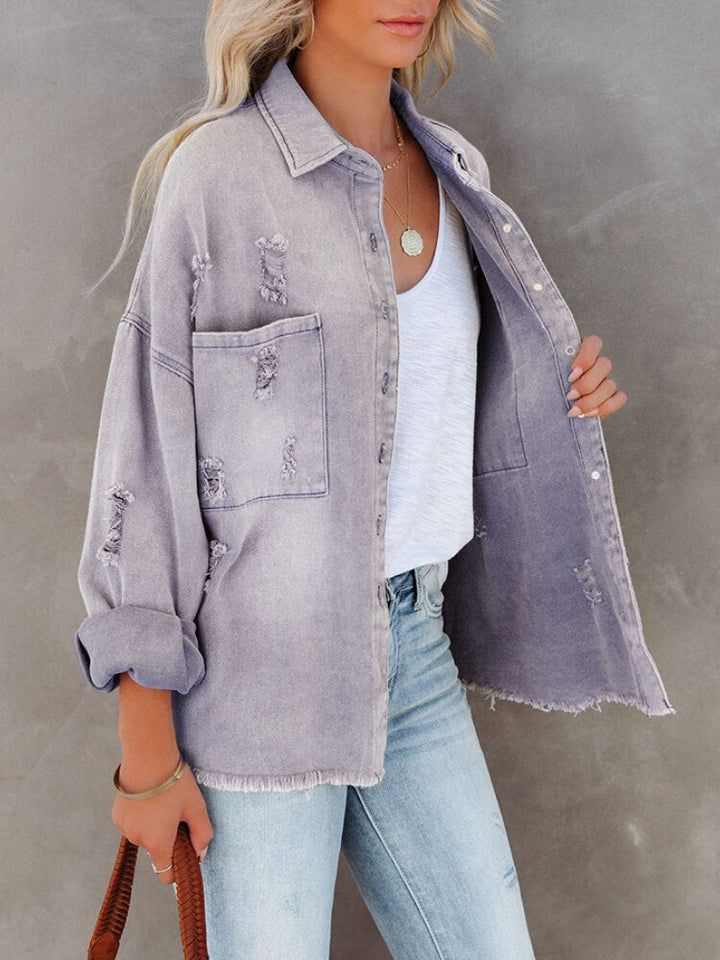 W&W Mode | Trendiges Denim-Jacke für Damen - Stilvoll und Vielseitig