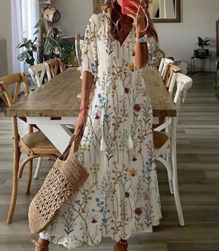 W&W Mode | Sommer Midi Kleid Mit Licht Design