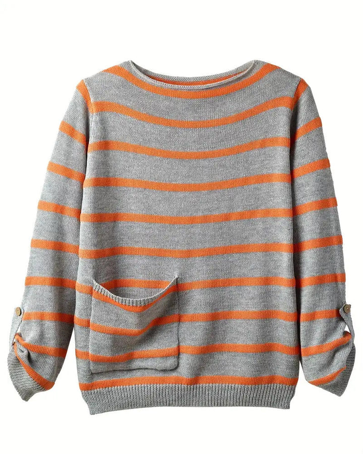 W&W Mode – Warmer gestreifter Damenpullover