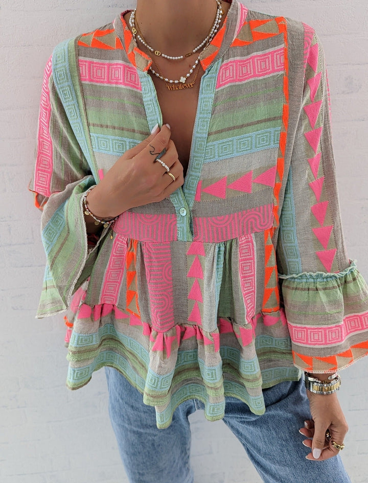 W&W Mode Langarmshirt mit Print für Damen