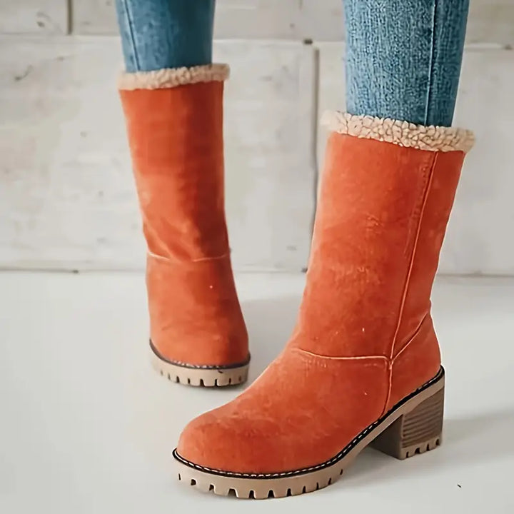 W&W Mode | Schneestiefel Mit Einem Klobigen Absatz Und Mittelhoher Sohle