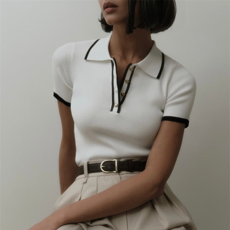 W&W Mode | Strick Polo Für Damen