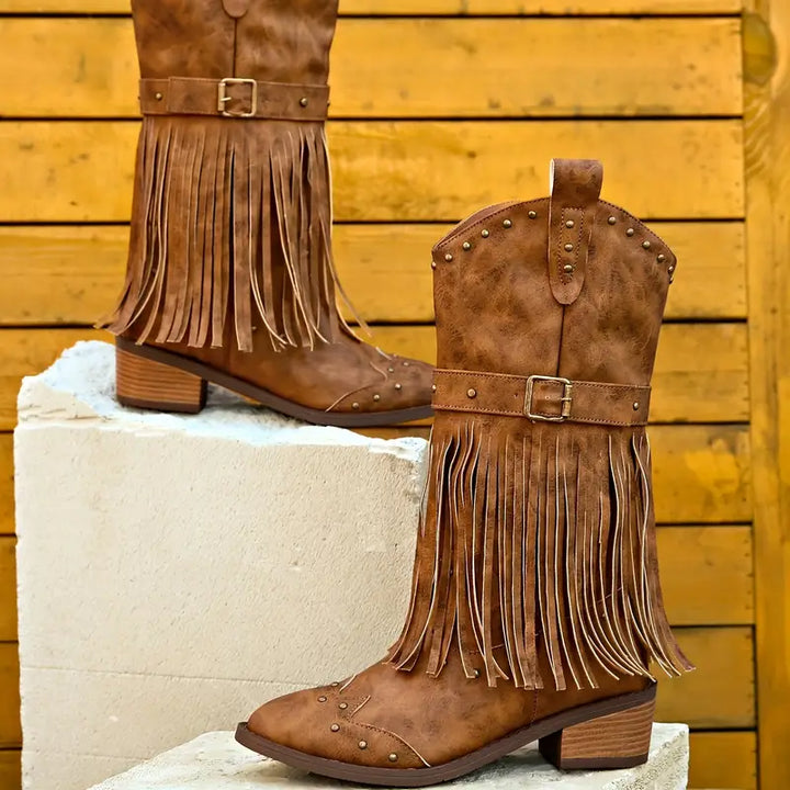 W&W Mode | Robuste Cowboy-Stiefel Mit Dicken Absätzen