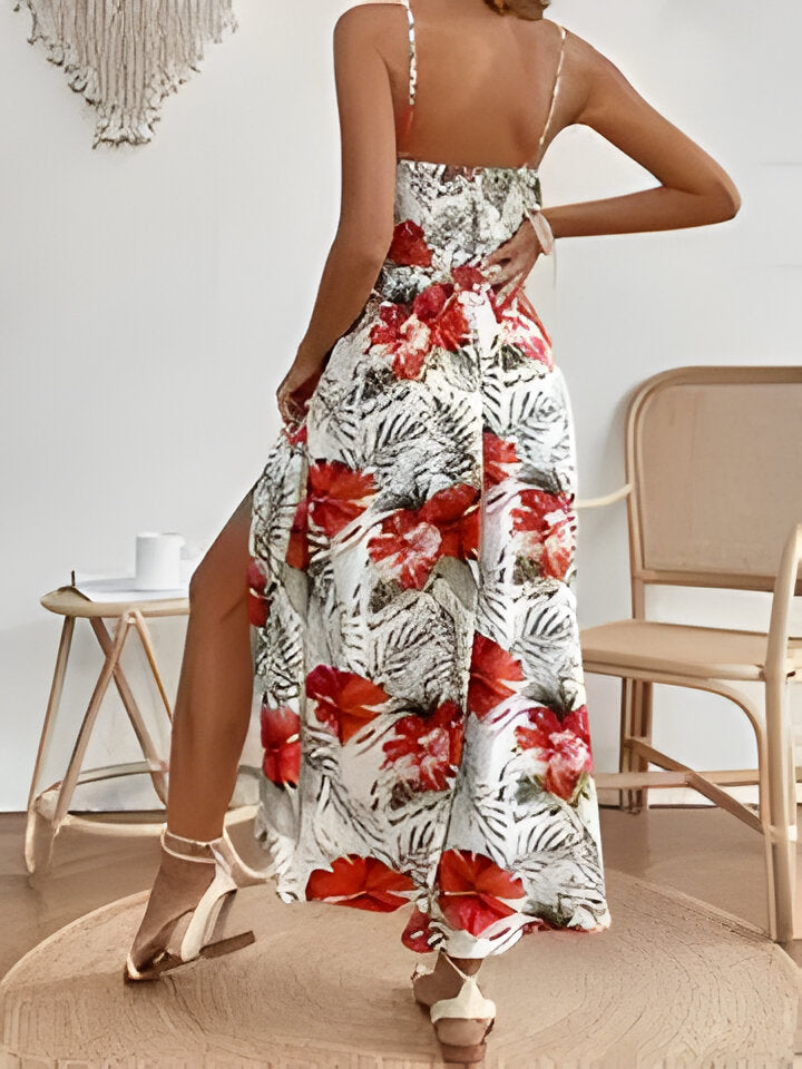W&W Mode | Elegantes Ärmelloses Geteiltes Kleid Für Frauen