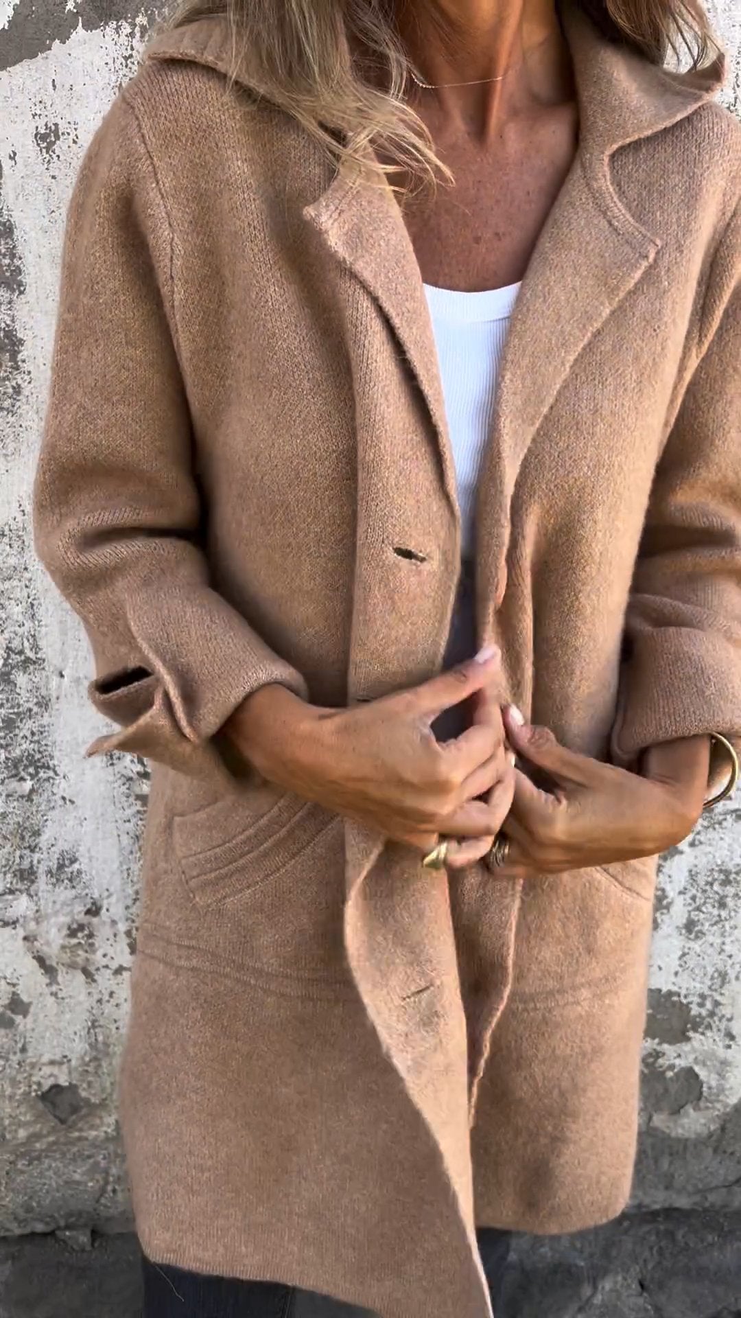 W&W Mode | Langer, Lässiger Mantel Mit Revers