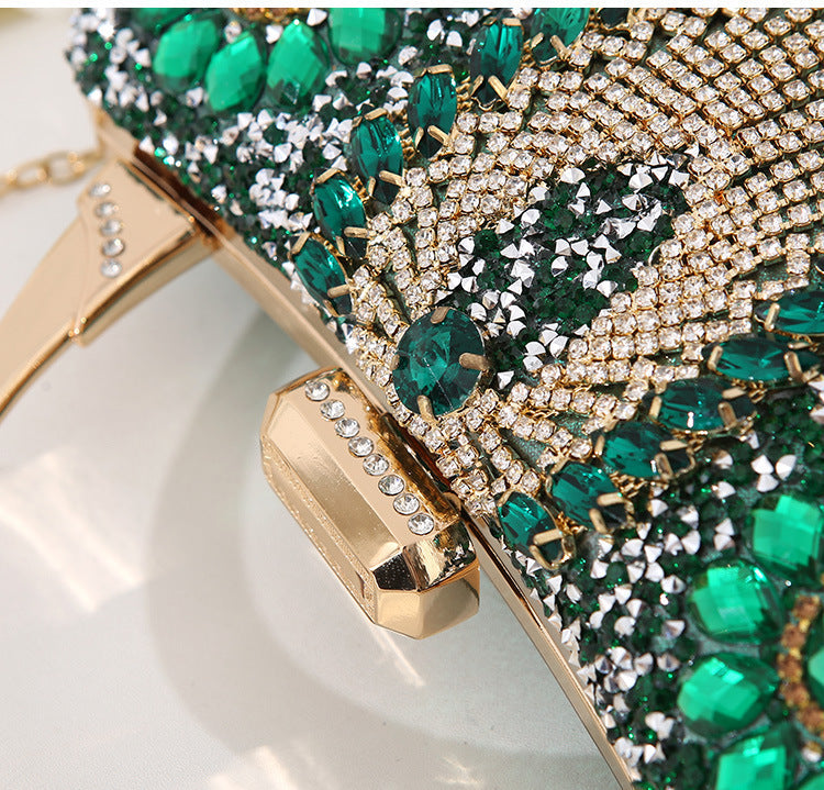 W&W Mode metallische handgefertigte Diamant-inlay-Abendtasche
