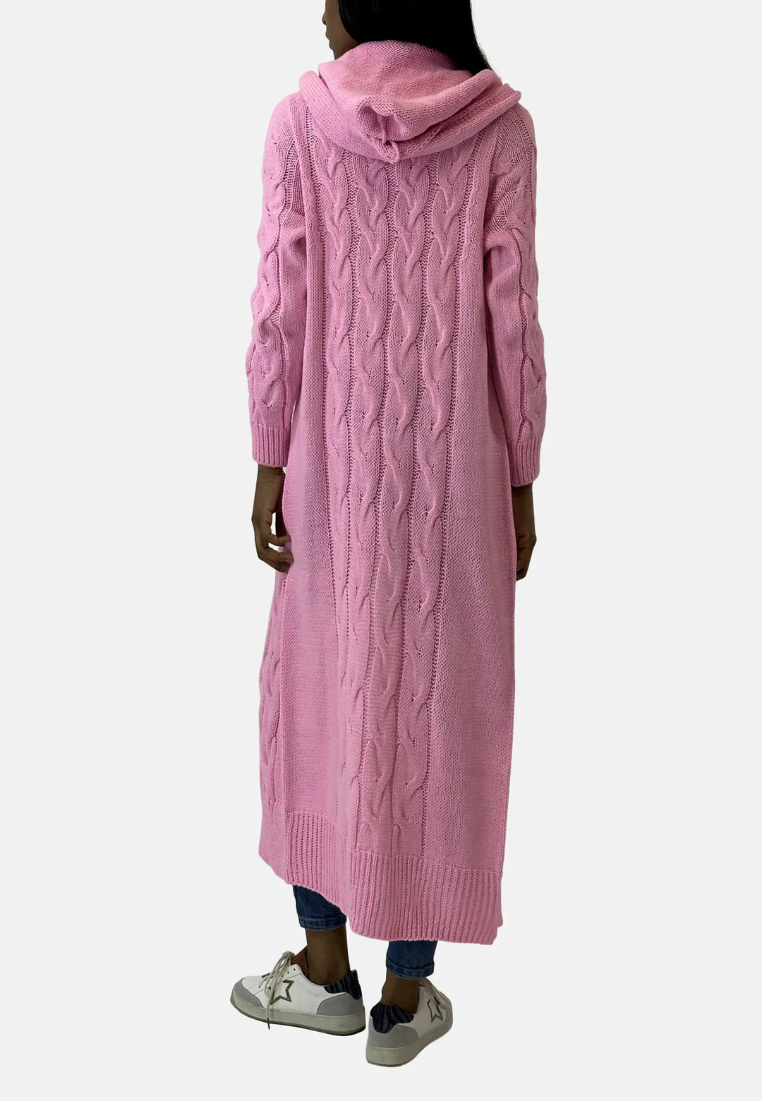 W&W Mode - Lange Strickjacke mit Kapuze