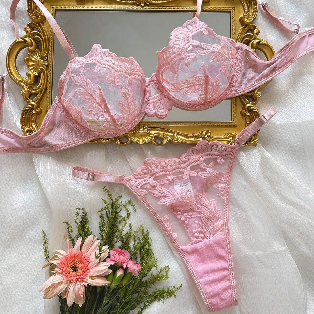 W&W Mode Spitzen-Dessous-Set mit Stickerei