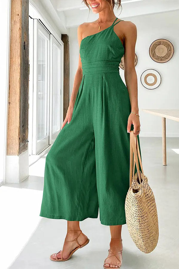 W&W Mode | Ein-Schulter Jumpsuit Mit Stil