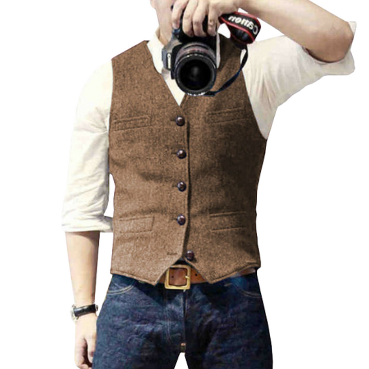 W&W Mode | Stilvolle Herren Weste Im Denim Look