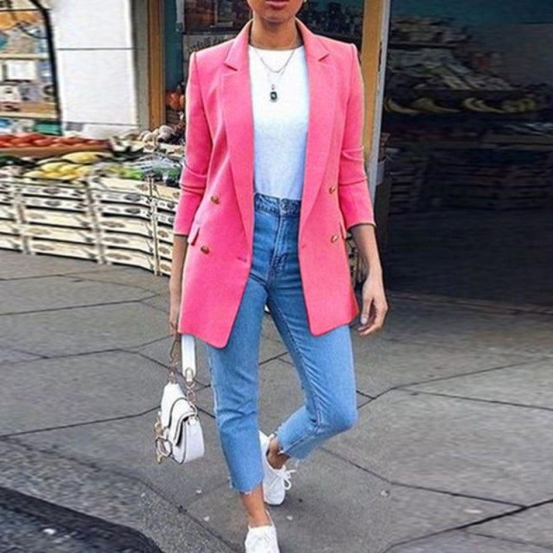 W&W Mode | Damen Blazer Eleganter Longblazer Mit 3/4 Ärmeln, Ideal Für Business Looks
