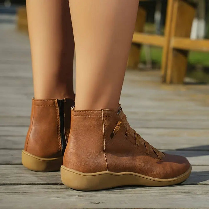 W&W Mode | Stiefeletten Damen – bequemer Schnürverschluss