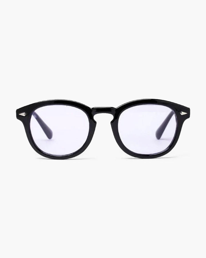 W&W Mode | Schwarzer Rahmen Runde Sonnenbrille Für Männer