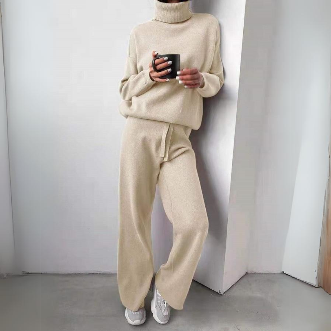W&W Mode | Bequemes 2-Teiliges Set Aus Rollkragenpullover Und Langer Hose