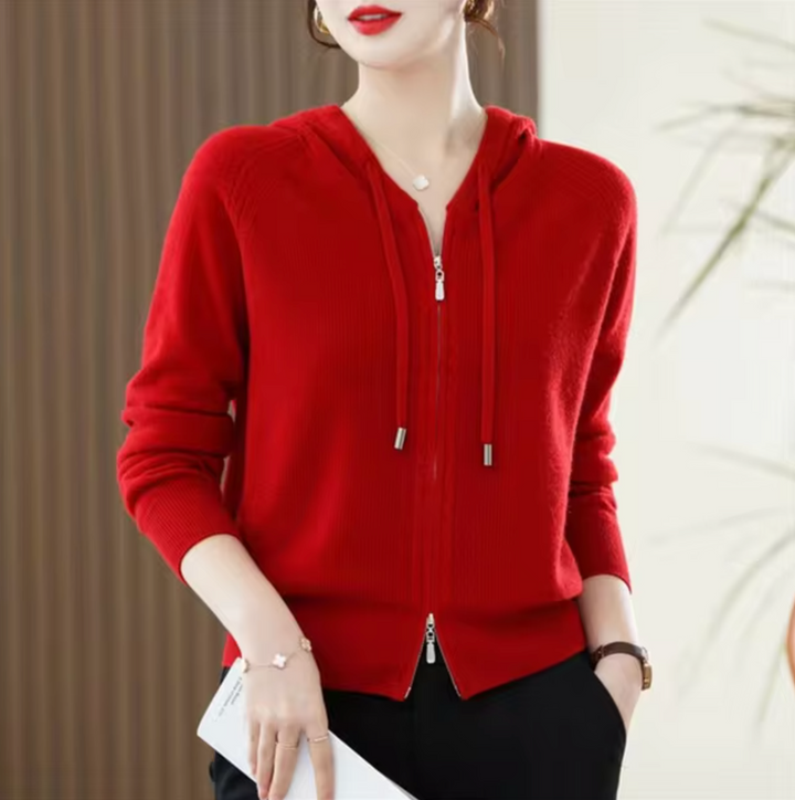 W&W Mode | Strickpullover Mit Kapuze Aus Kaschmir
