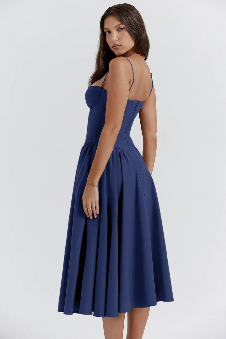 W&W Mode | Ärmelloses Midikleid Mit Korsett Passform
