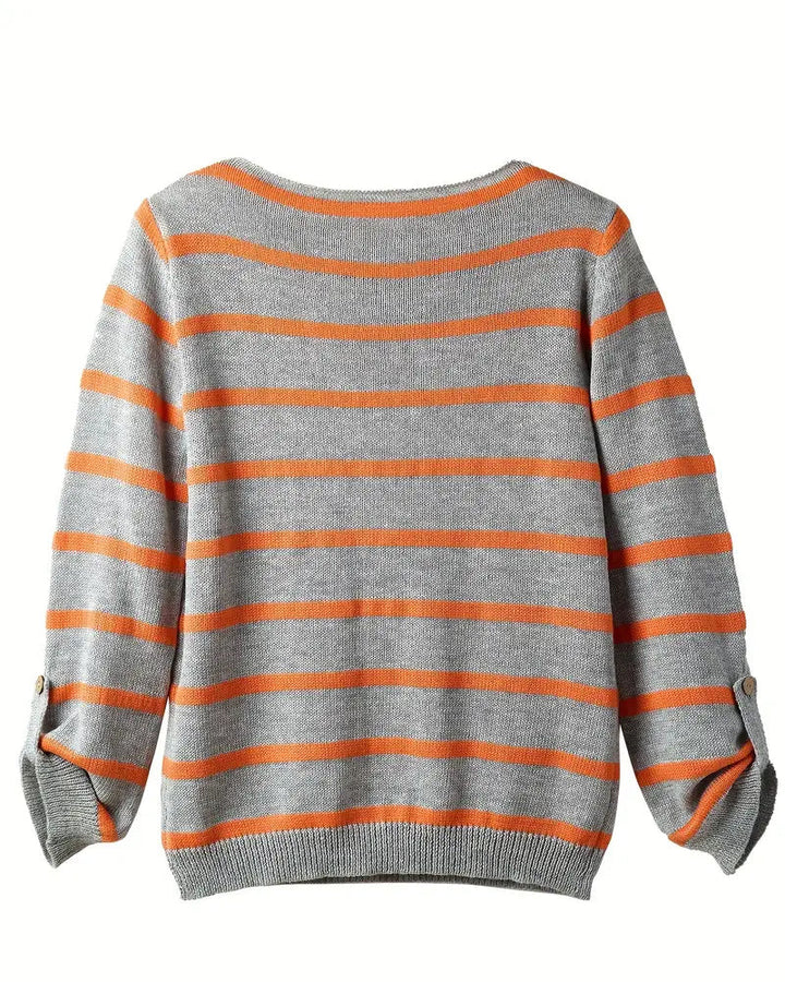 W&W Mode – Warmer gestreifter Damenpullover