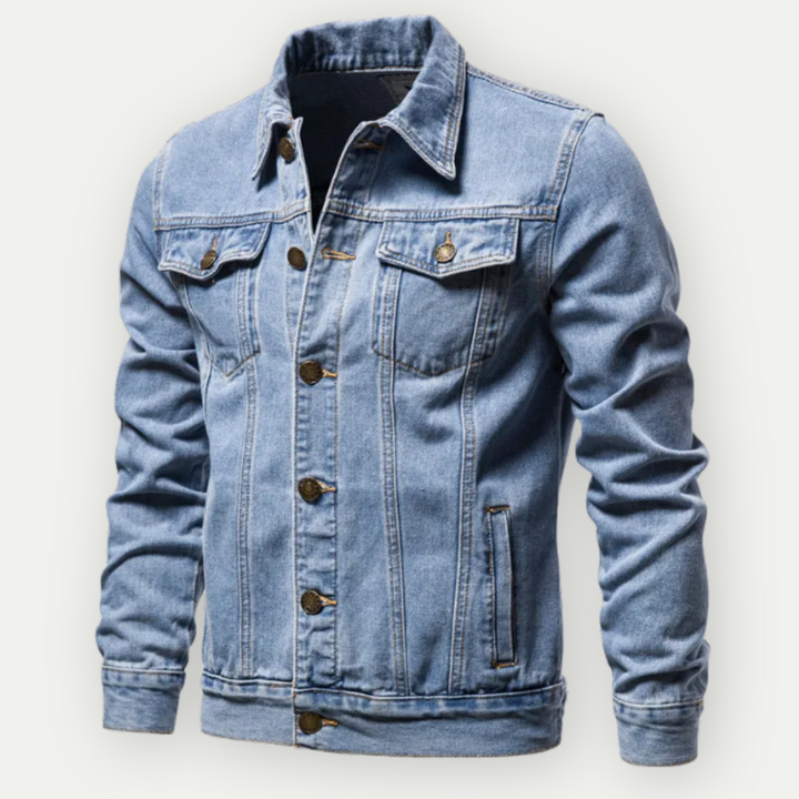 W&W Mode | Klassische Denim Truckerjacke Für Herren